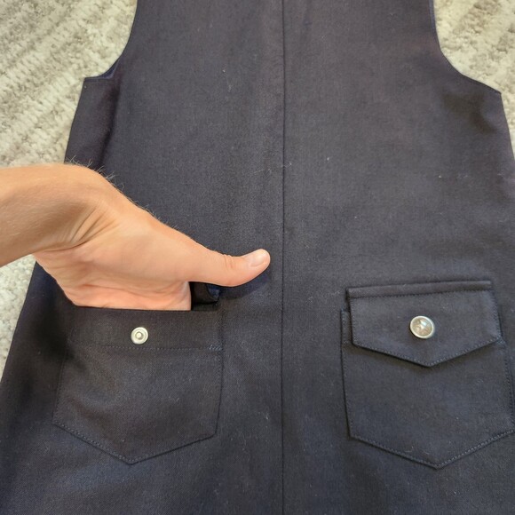 Floriane navy blue airplane shift tank dress size 4 girls - Picture 7 of 8